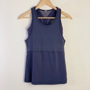 Lululemon Purple Mesh Panels Tank Top Sz 4
